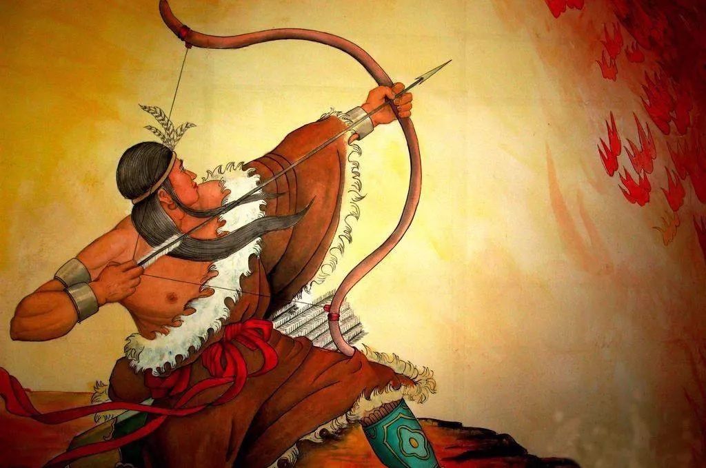 后羿独胆射日箭，精准命中红心