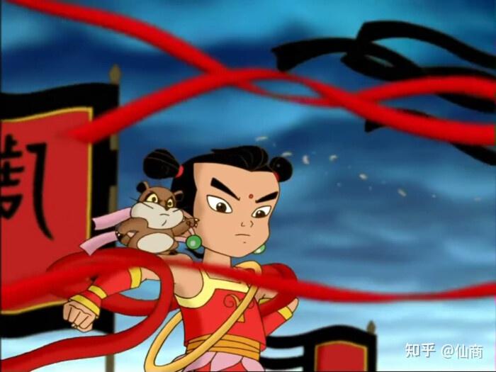 哪吒藏身火光中，风火轮助其独胆前行